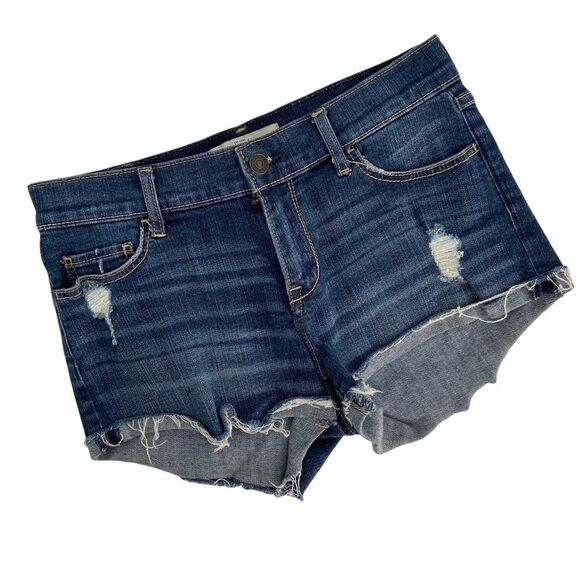 Abercrombie & Fitch Denim Distressed Shorts in Size W 25 - Picture 1 of 7